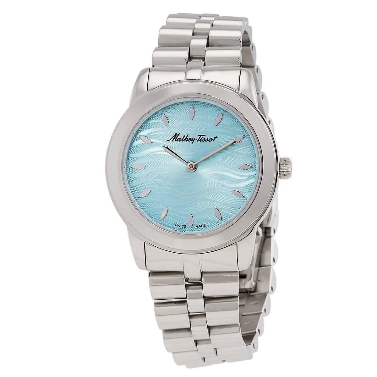 Mathey-tissot D10860ABU Artemis Blue Dial 32 mm Women`s Watch - Silver-tone, Dial: Blue, Band: Silver-tone