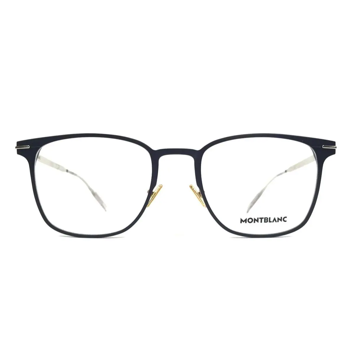 Montblanc Eyeglasses Frames MB0397ON 004 Blue Silver Square Full Rim 52-20-145