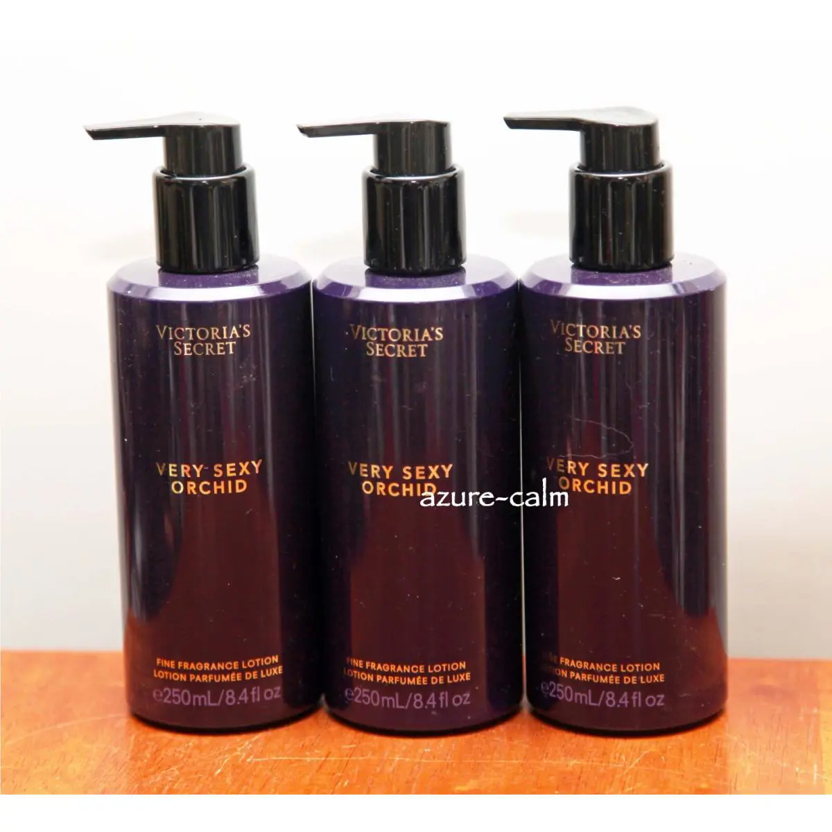 Victoria`s Secret Very Sexy Orchid 8.4 Ozs Fine Fragrance Body Lotion x 3 Rare