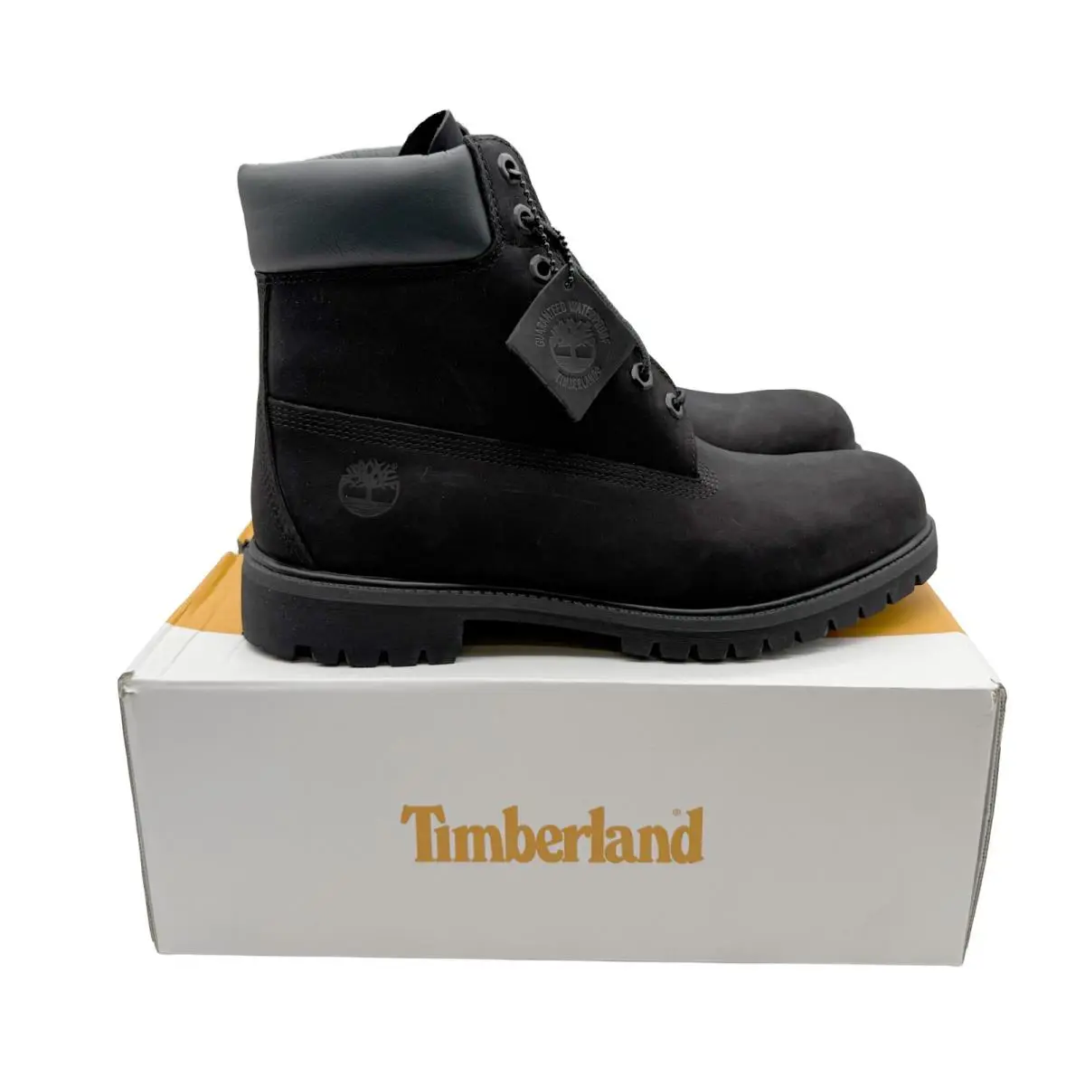 Timberland Men`s Classic 6 Premium Waterproof Regular Boot Black Nubuck Sizes - Black Nubuck
