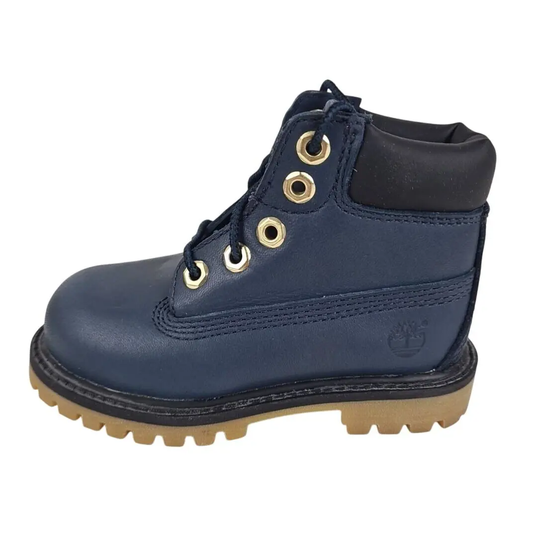 Timberland Toddler`s 6In 36825 Premium Boots Outdoors Hiking Navy Mar Sz 5