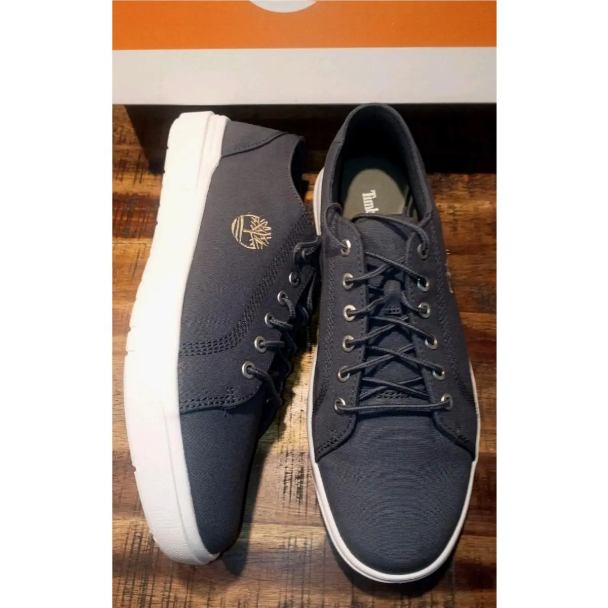 Timberland Seneca Bay Low Men Sneakers Shoes Canvas Dk Blue TB0A66NN-EP4 Sz 11.0