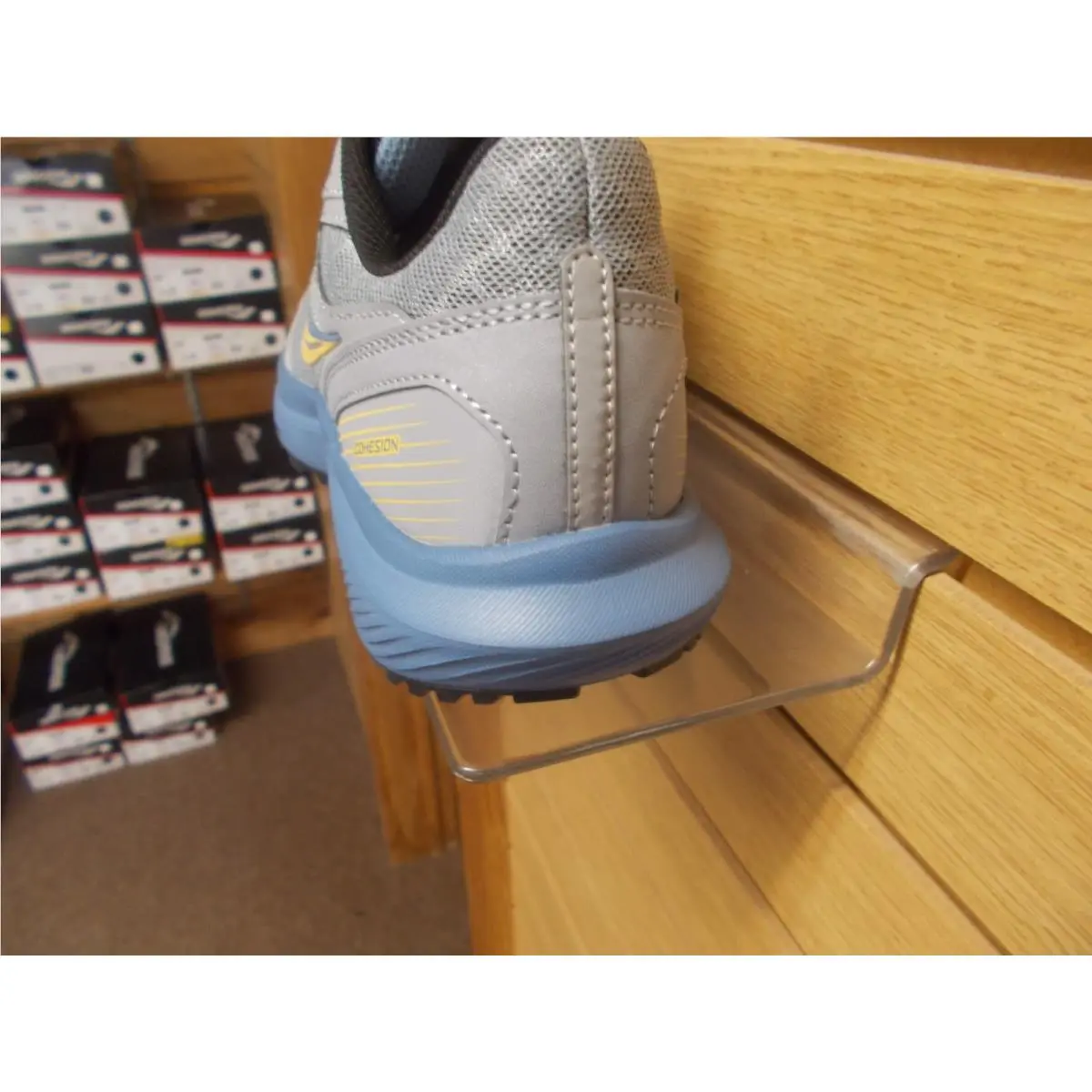 Saucony shoes - COHESION TR16 - COHESION - S10786-21 - GREY WITH YELLOW & BLUE TRIM 7