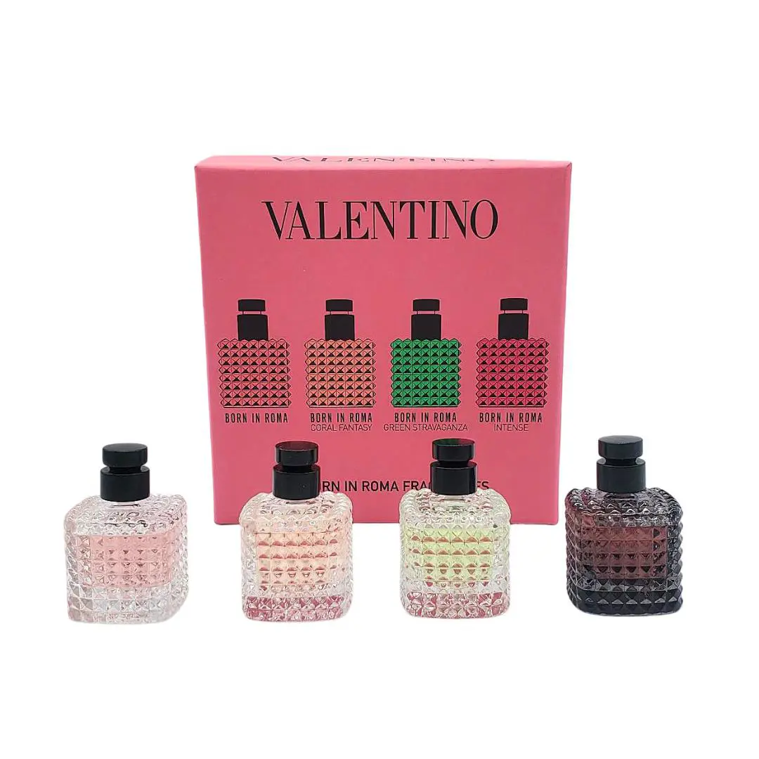 Valentino`s Born in Roma For Women 4 PC Mini Set: 4 x 0.2 oz Edp