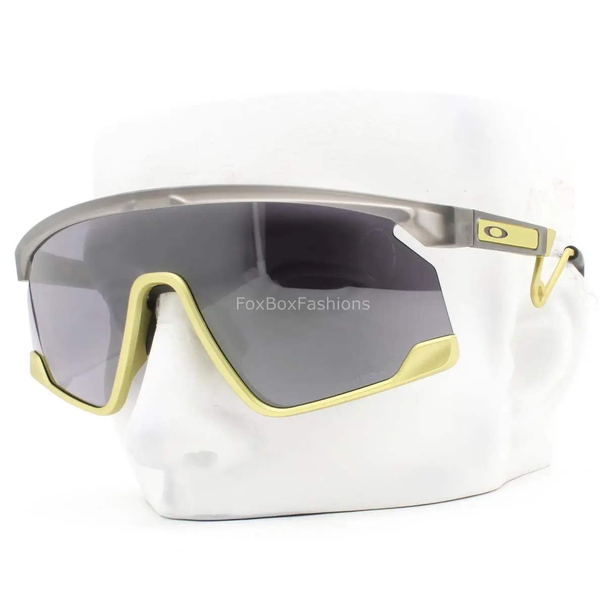 Bxtr Metal Sunglasses Matte Gray on Gold Prizm Black OO9237-1439 W/pouch by Oakley