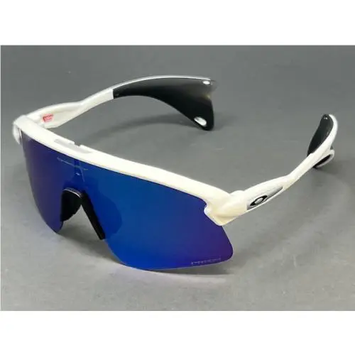 Oakley Men`s Sunglasses Stunt Devil Matte White Shield Prizm Sapphire Lens