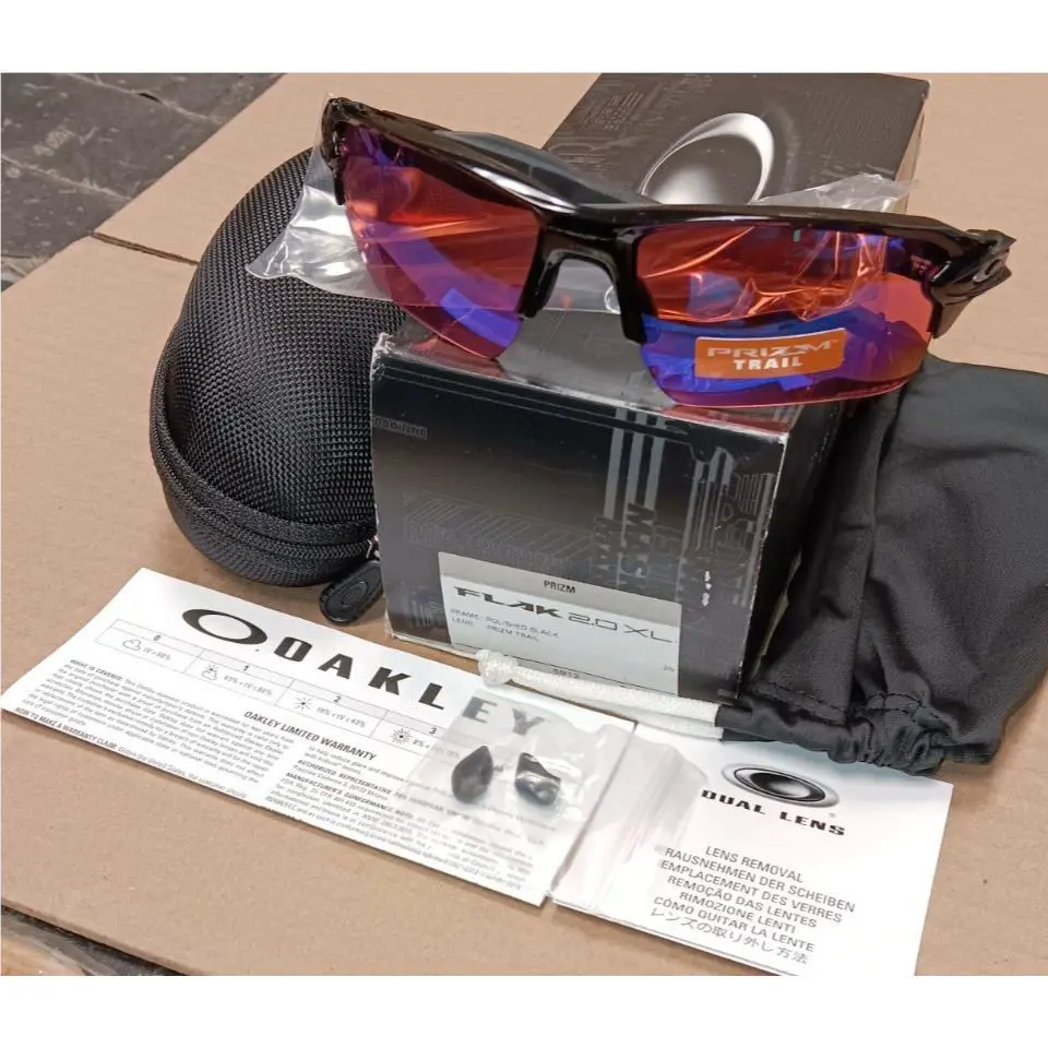 Oakley Flak 2.0 XL Sunglasses OO9188-06 Polished Black / Prizm Trail