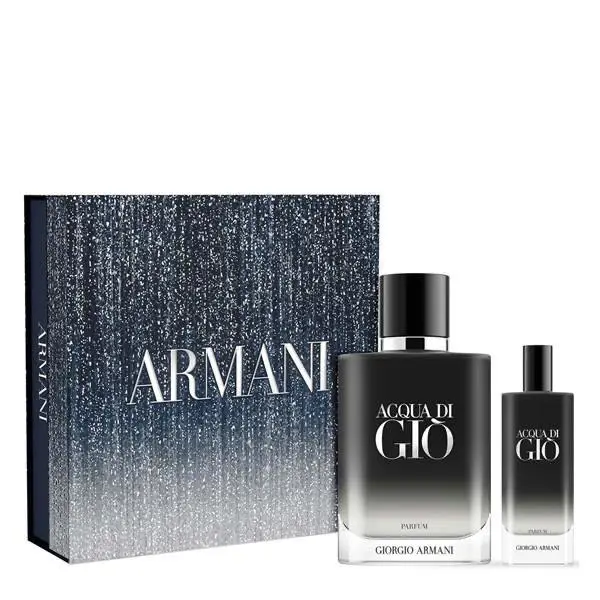 Acqua Di Gio Parfum by Giorgio Armani 2pc Set 3.3oz Parfum + .5oz Parfum Spray