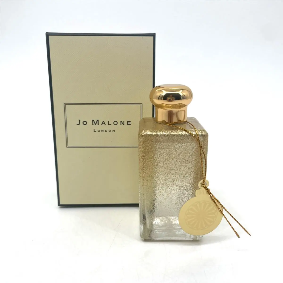 Jo Malone Wood Sage Sea Salt Holiday Gold Glitter Bottle 3.4 oz Spray Box Tag