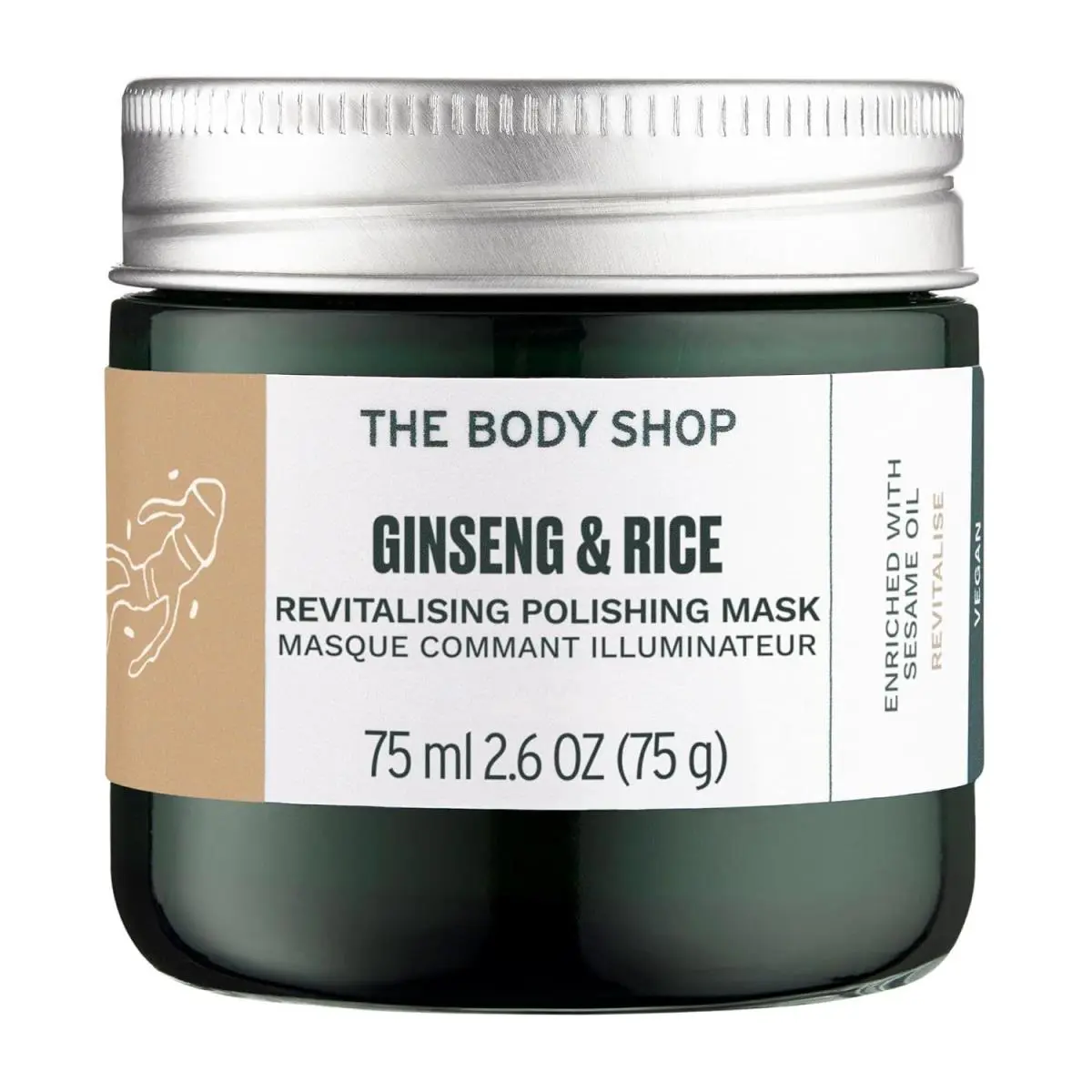 The Body Shop Chinese Ginseng Rice Clarifying Polishing Mask 2.5 Oz