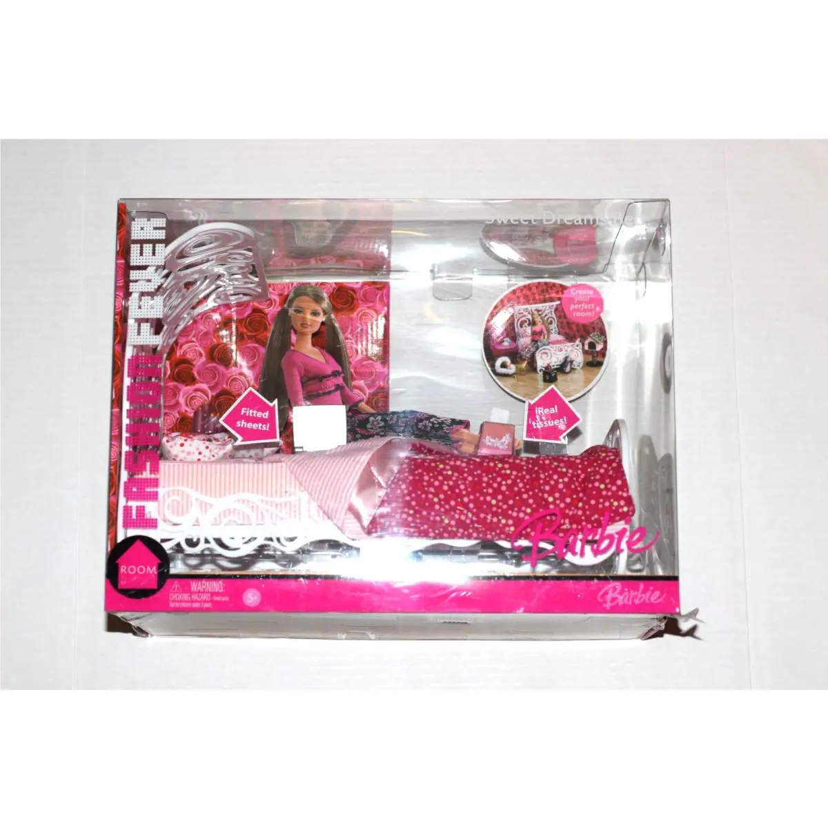 Barbie Doll Fashion Fever Sweet Dreams Bed 5+ Mattel J0678