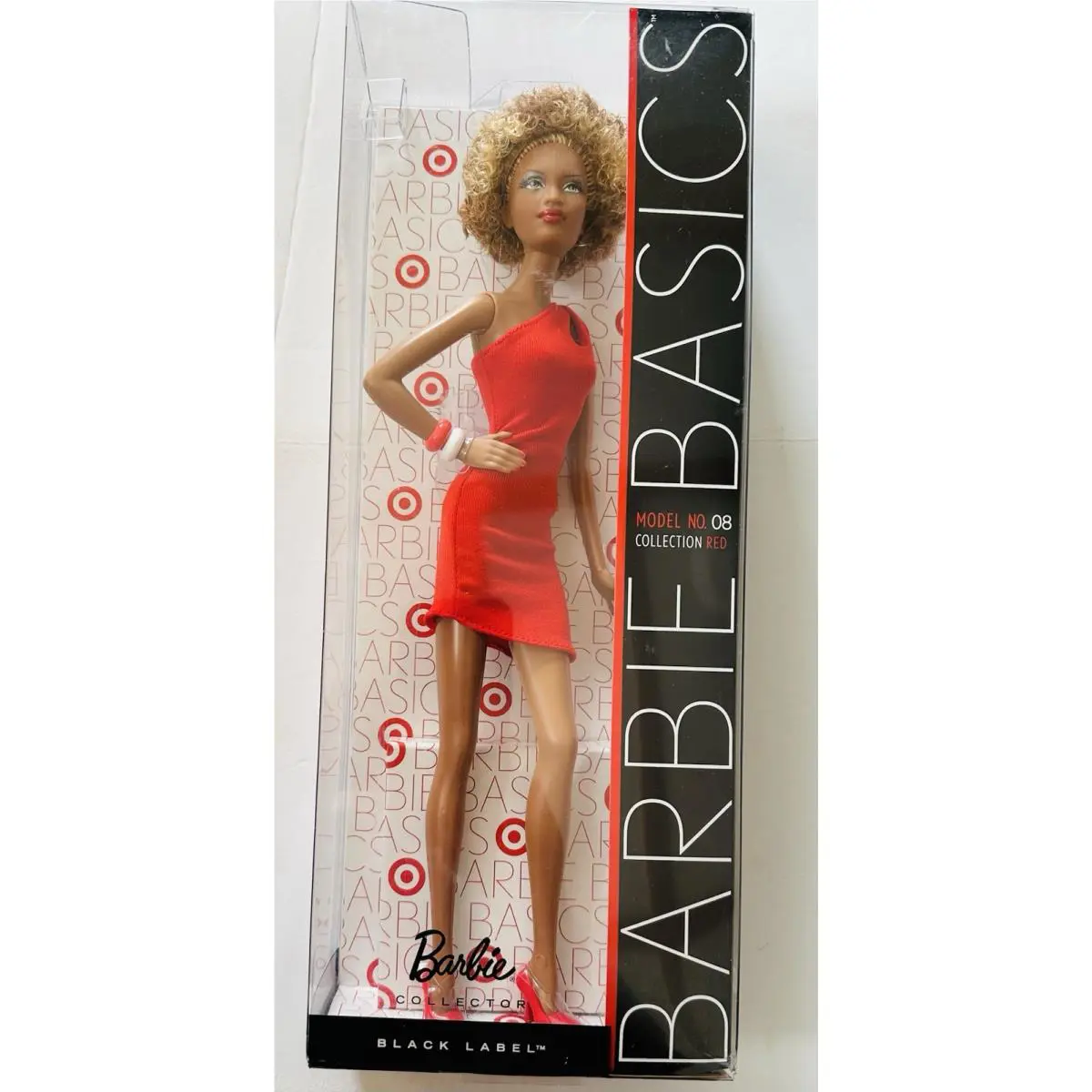 Nip Barbie Basics Doll 2010 Black Label Model No. 08 Red Collection