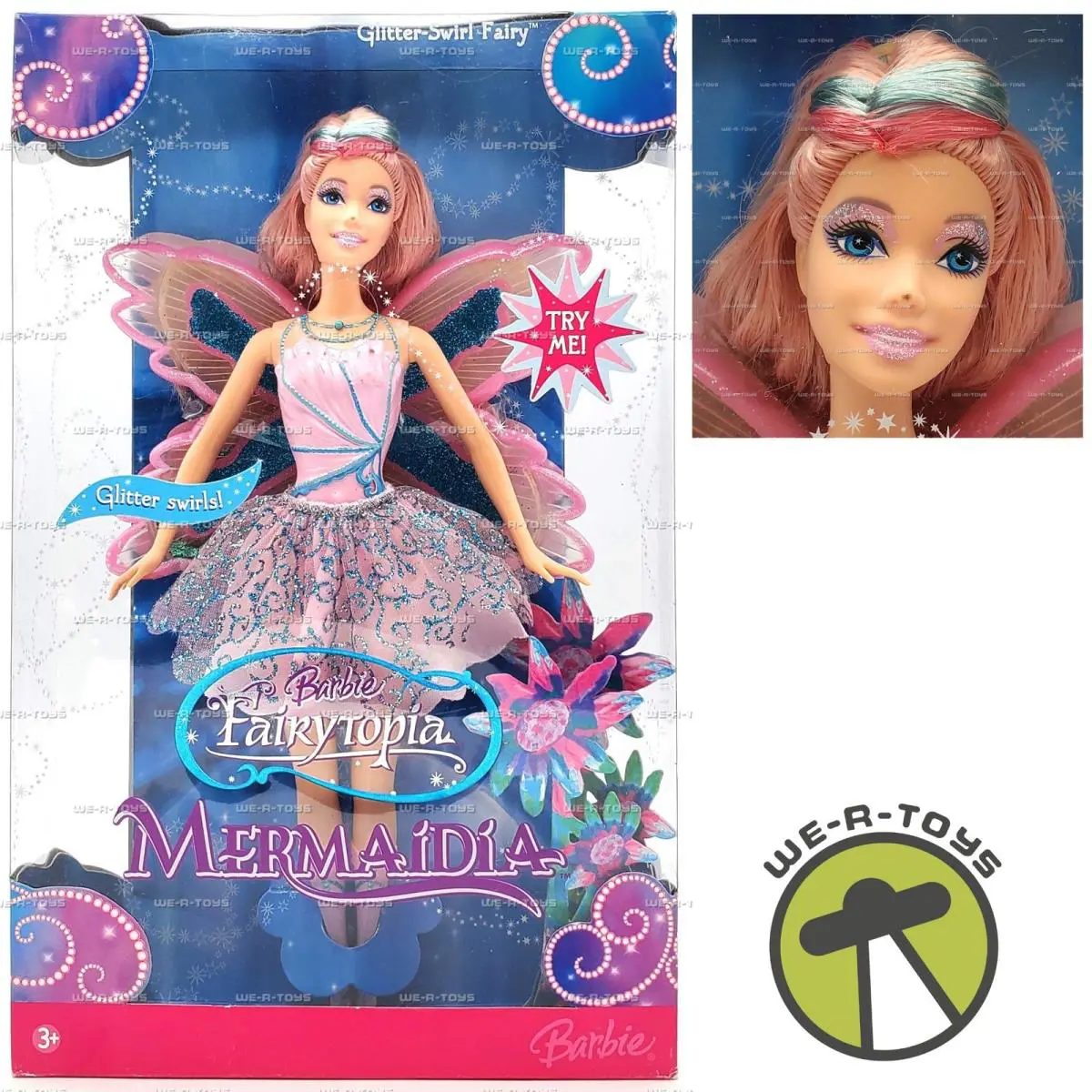 Barbie Fairytopia Mermaidia Glitter Swirl Fairy 2006 Mattel J0737