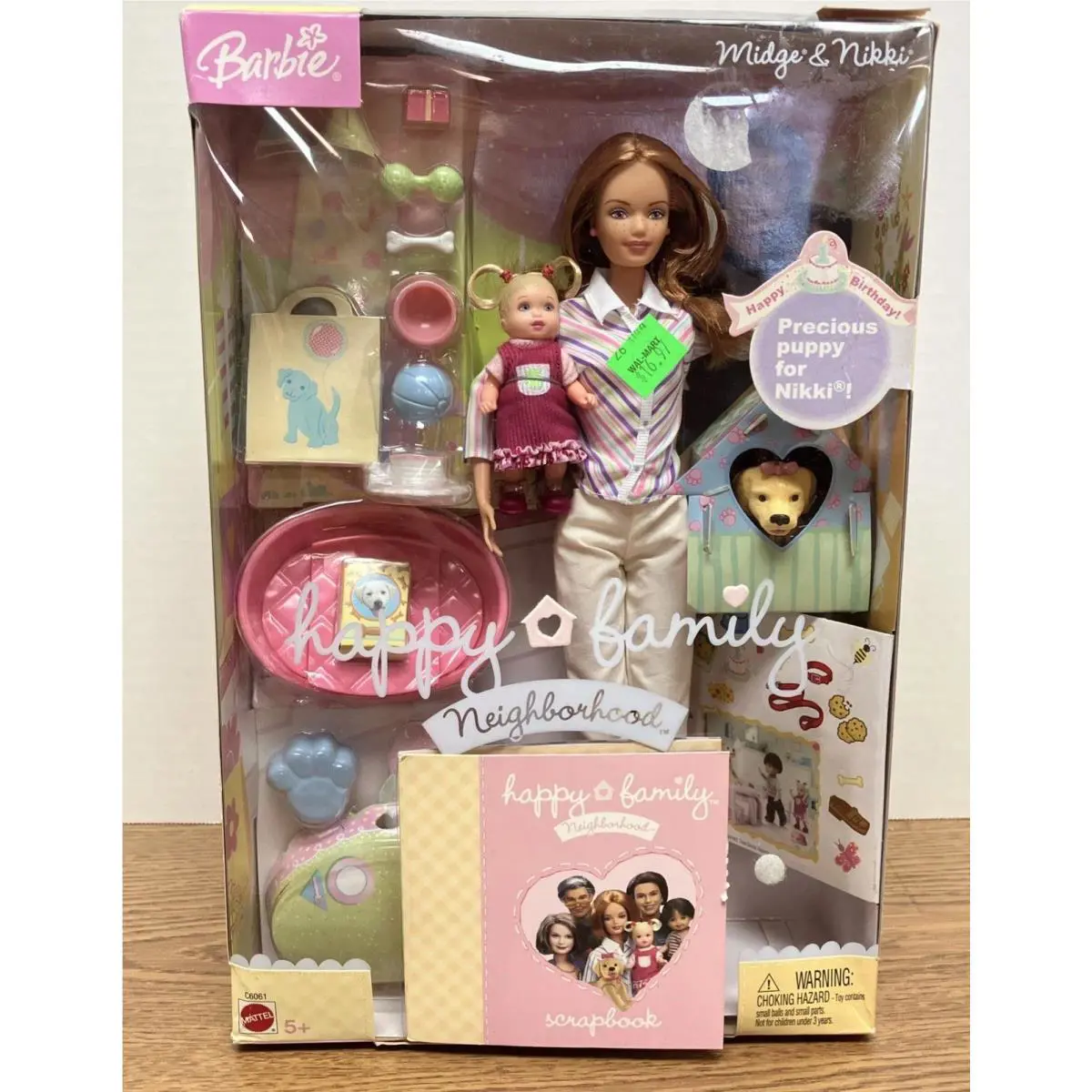 2003 Barbie Happy Family Midge Puppe Mit Nikki Hundebaby / Mattel C6061-001