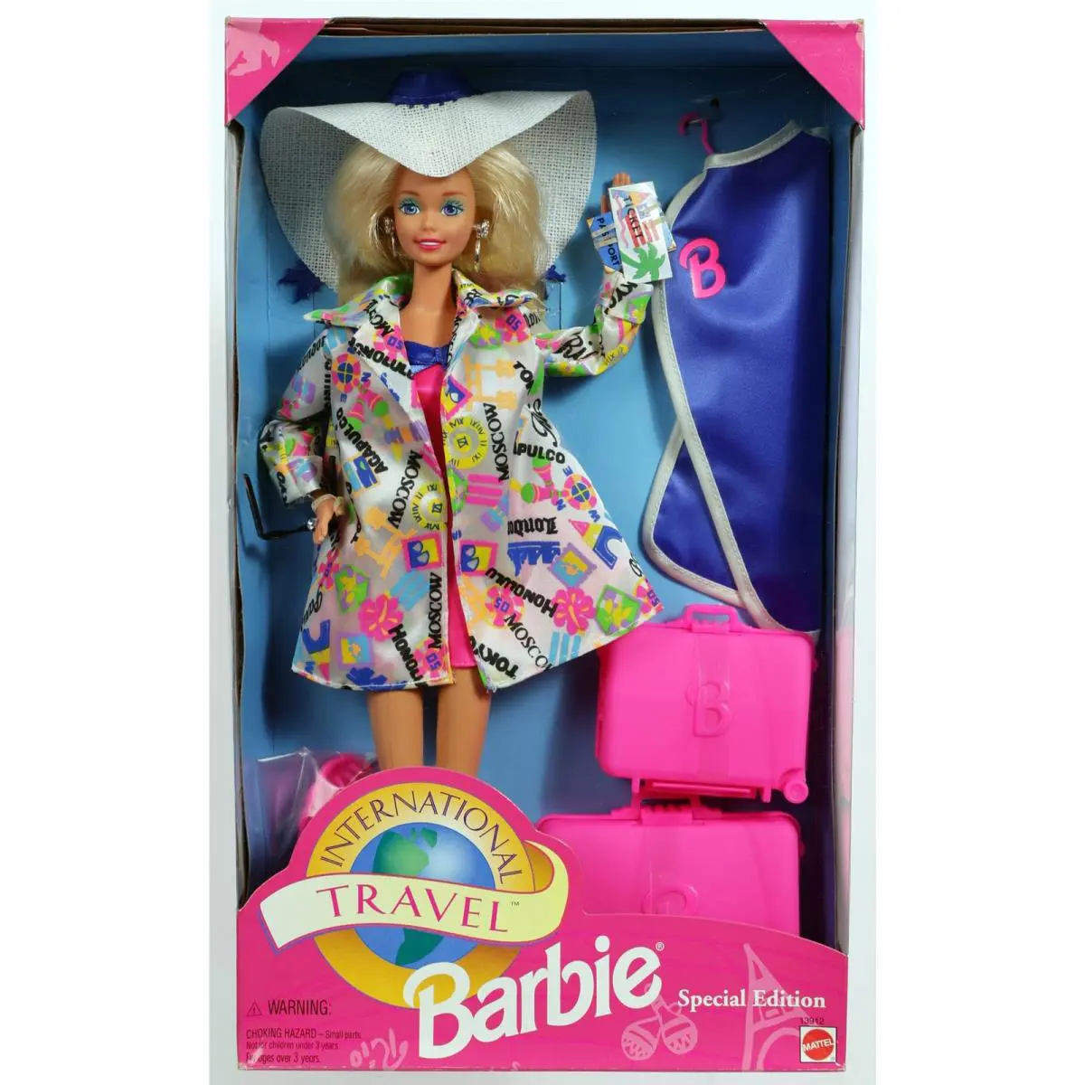 International Travel Barbie Doll Special Edition - 13912 Nrfb 1994 Mattel Inc