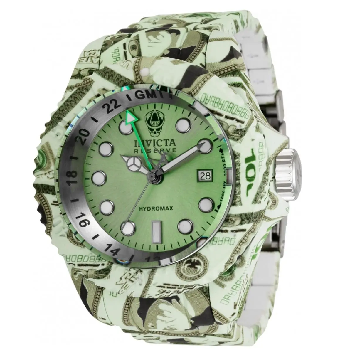 Invicta Reserve Hydromax Cash Money 52mm Swiss Ronda Men`s Watch 34649