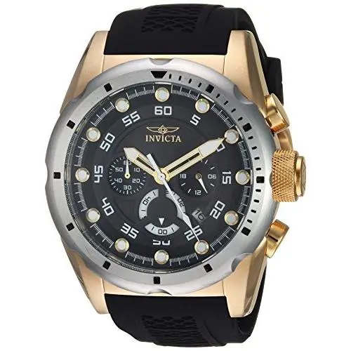 Invicta Men`s Speedway Quartz Chronograph 50mm Black Polyurethane Watch 20309