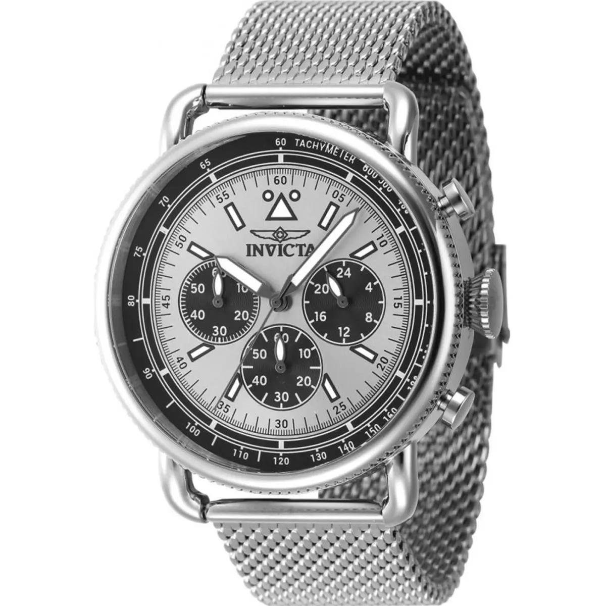 Invicta Men`s 47357 Speedway Quartz Chronograph Silver Dial Watch