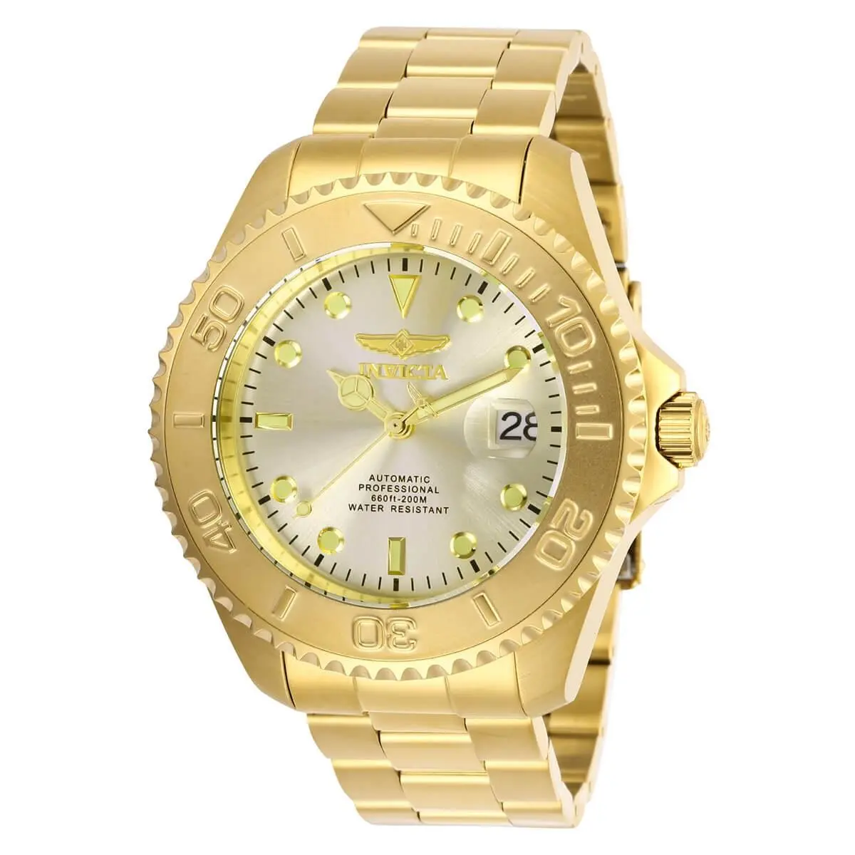 Men`s Watch Pro Diver Champagne Dial Yellow Gold Bracelet 28950 by Invicta