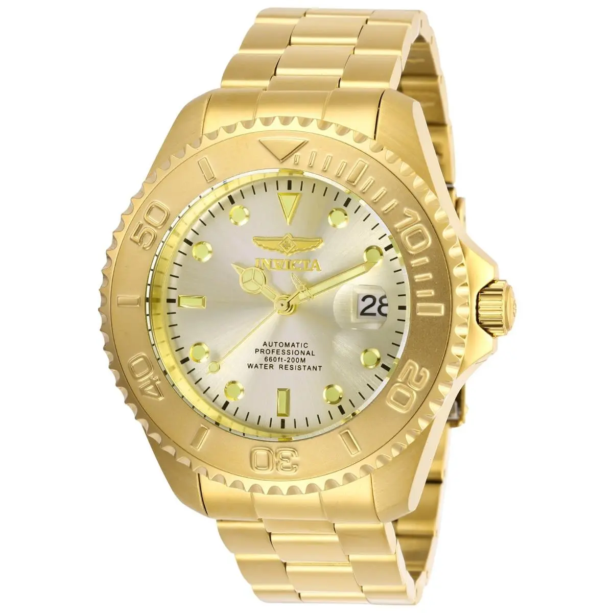 Grand Diver Automatic NH35A Men`s 47mm Watch Gold/champagne 28950 by Invicta