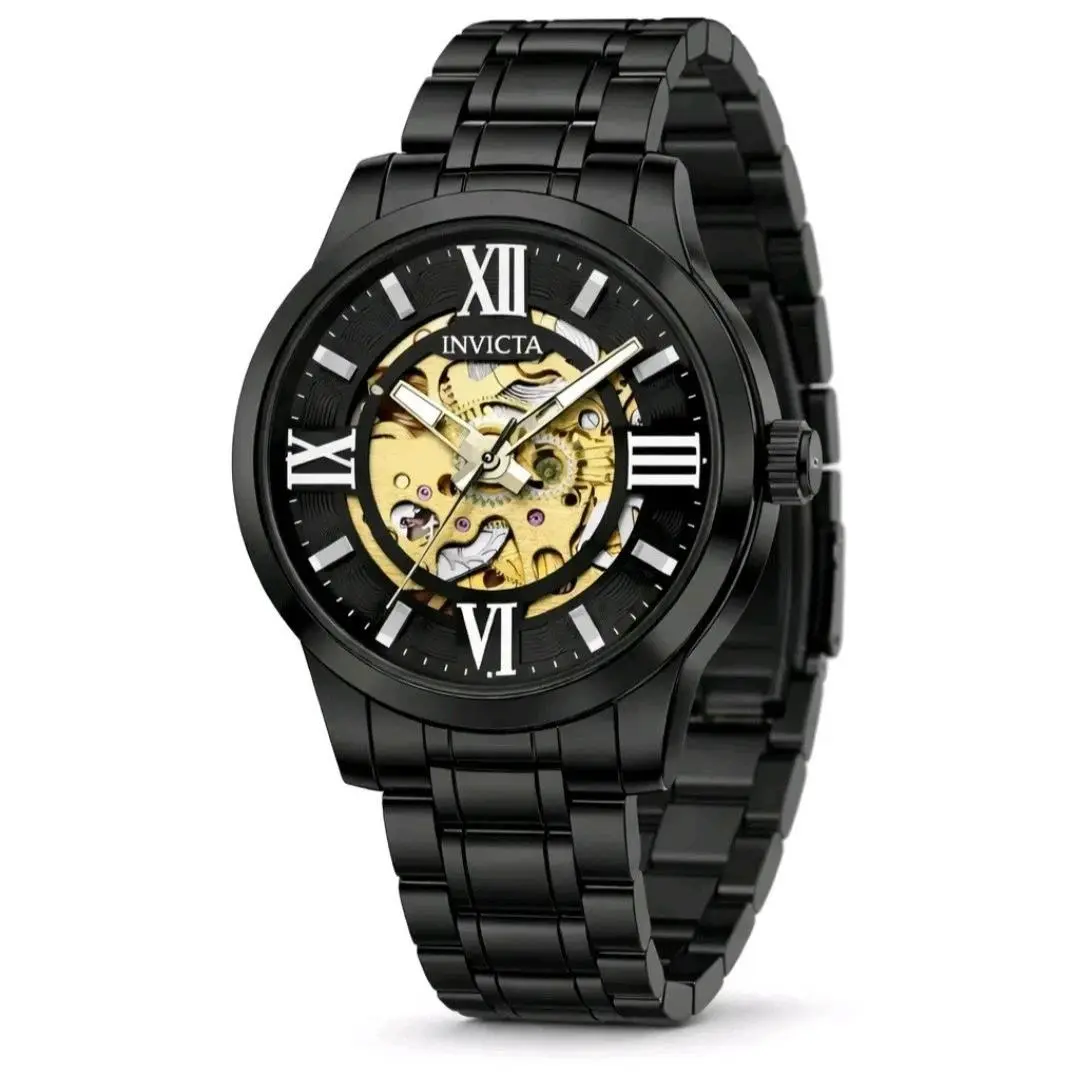 Invicta Objet D Art Automatic Men`s Watch w/ Skeleton Dial 41mm Black 69507