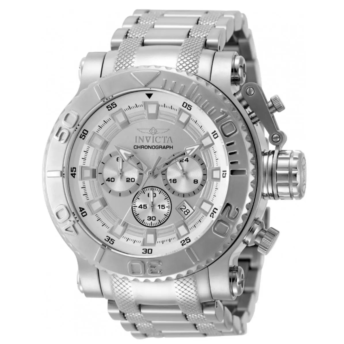 Invicta Coalition Forces Age Triple Silver Mens 52mm Chronograph Watch 50113