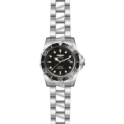 Invicta Automatic Professional Stainless Steel 200M Black Dial 8926 Mens Watch - Dial: Black, Band: Silver, Bezel: Black