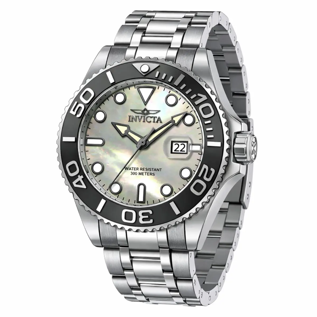 Invicta Grand Diver Men`s Watch w/ Mother of Pearl Dial - 52mm Steel 49153