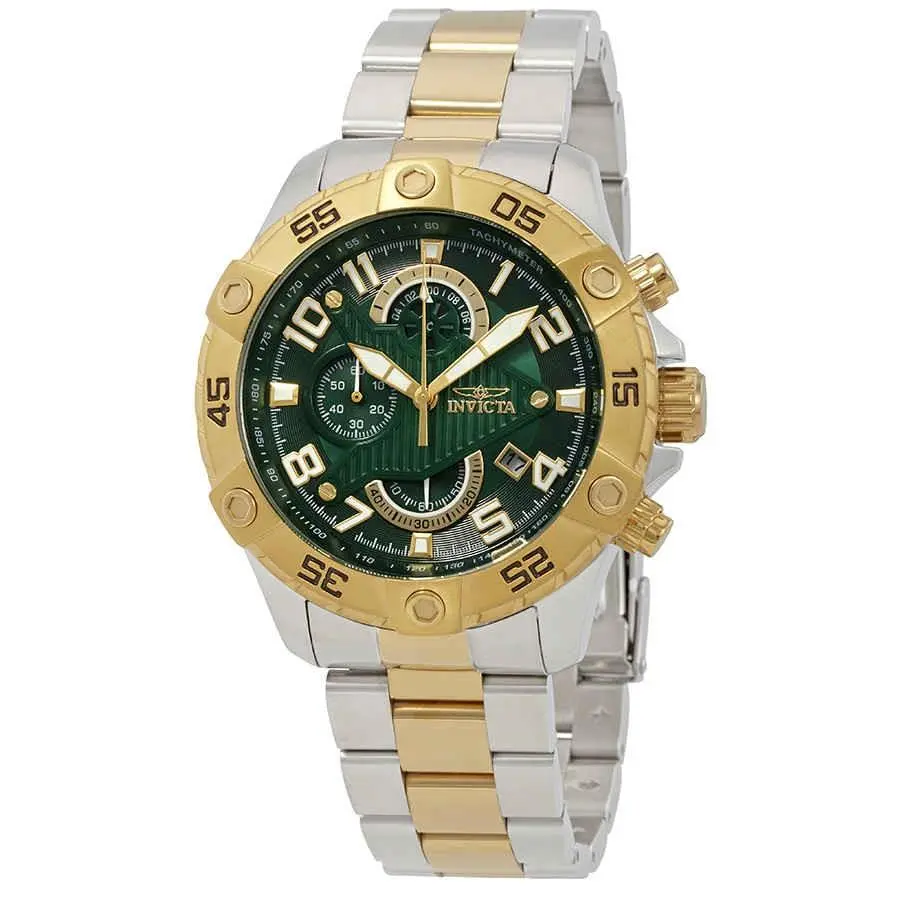 Invicta S1 Rally Chronograph Green Dial Two-tone Men`s Watch 26099