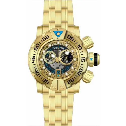 Invicta 49610 Sea Hunter Gold Swiss Z50 Steel Chronograph Quartz 57MM E