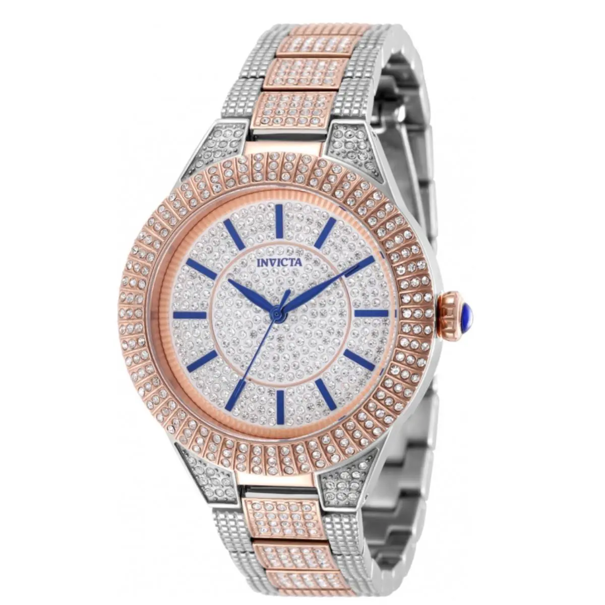 Invicta Lux Pave Crystal Iced Out Ladies 38mm 664 Crystals Quartz Watch 49907