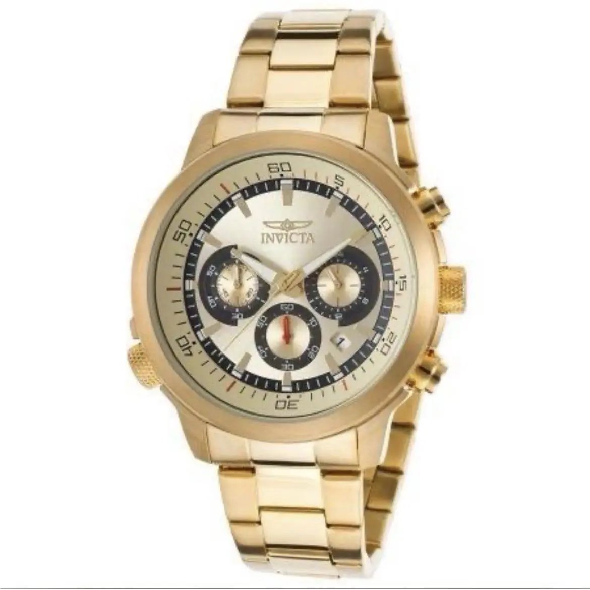 Men’s 19240 Specialty Chronograph 18K Gold Plated Stainless Steel Watch by Invicta
