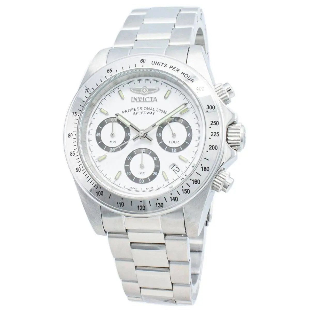 Invicta Speedway 200M Chronograph White Dial Stainless Steel INV9211 Mens Watch