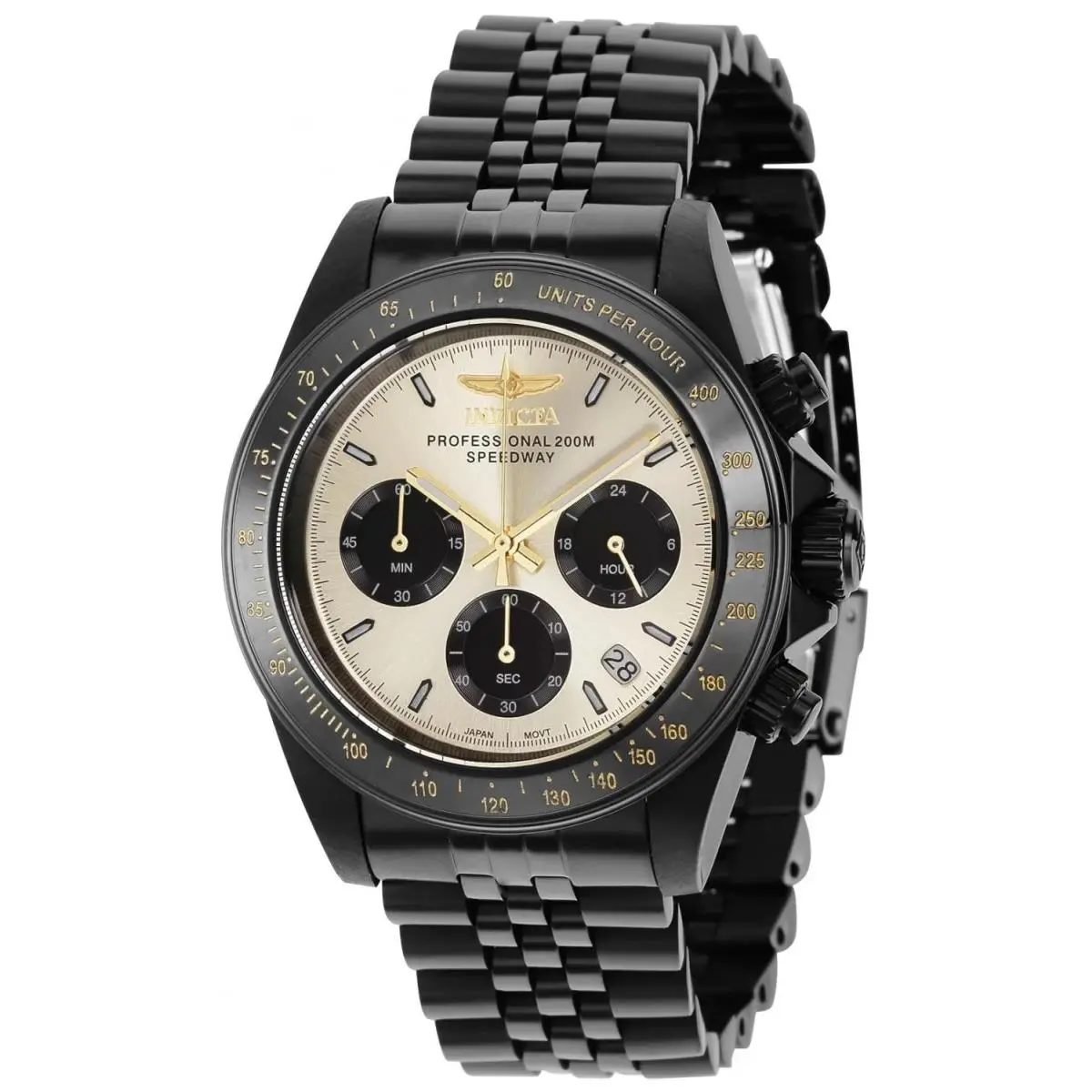 Invicta 36738 Quartz Watch Gold Dial Stainless Steel 39.5mm Men