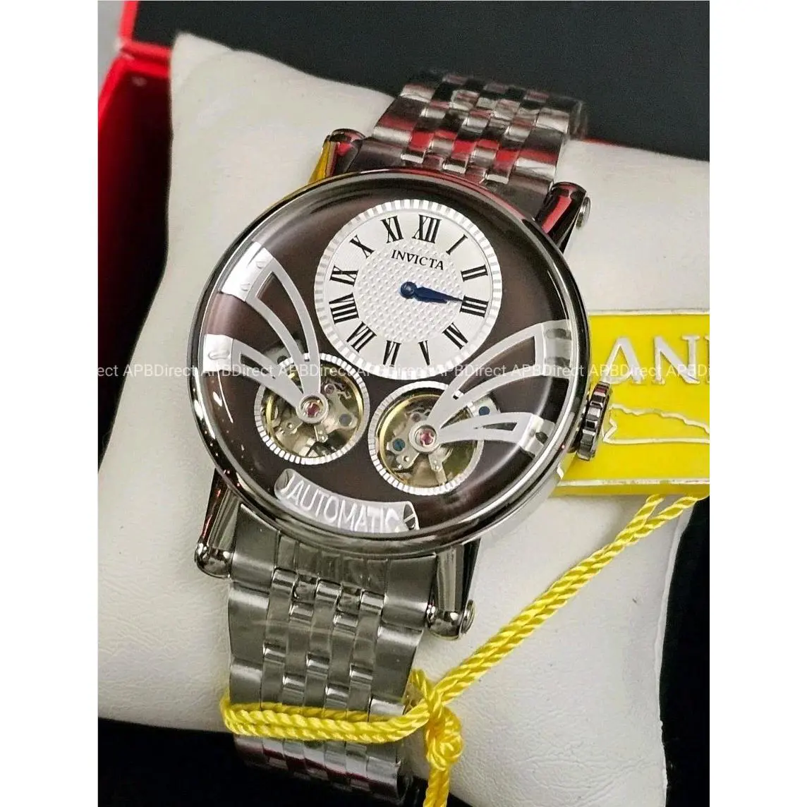 Invicta - Vintage - Double Open Heart Automatic HP Silver Case - Mens Watch