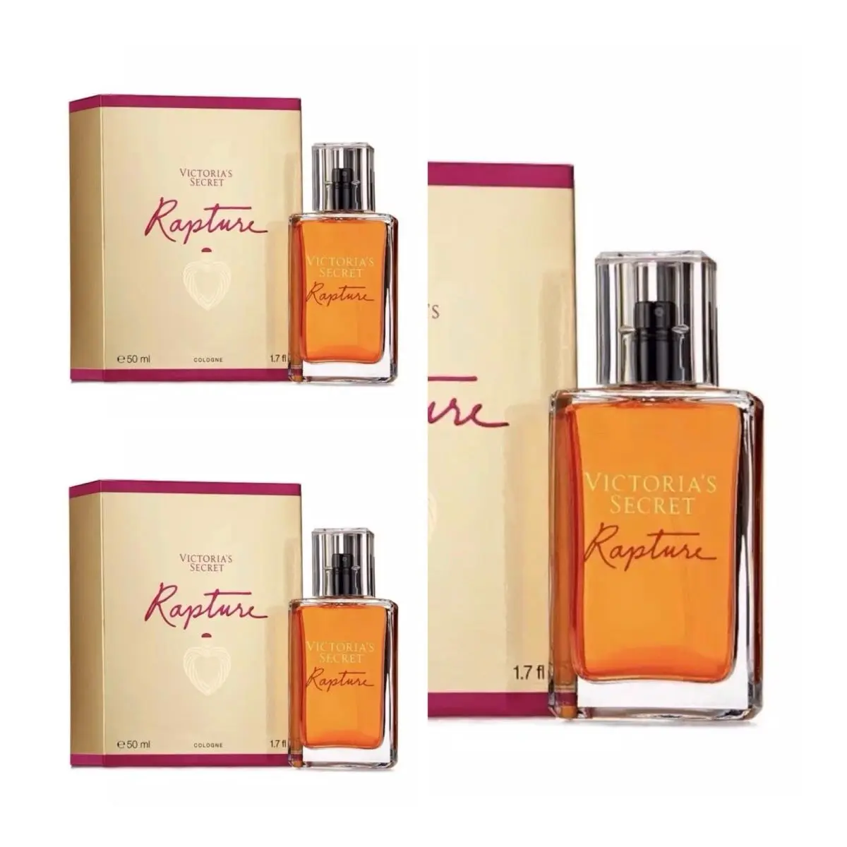 Victoria’s Secret Rapture Cologne 1.7 Fl.oz. Lot of 3