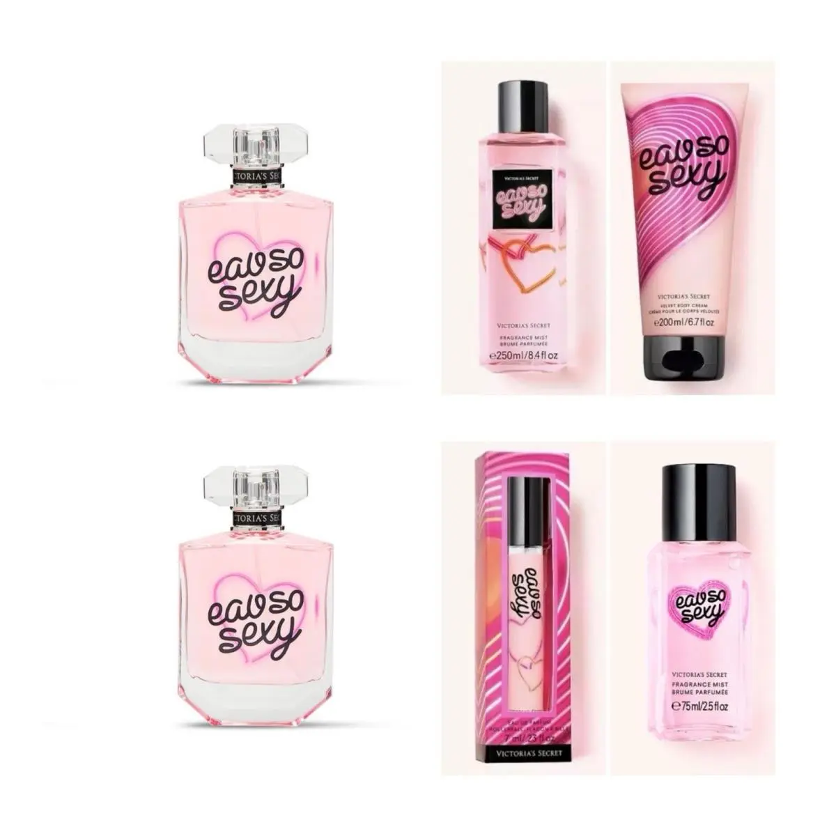 Victoria`s Secret Eau SO Sexy Edp 1.7 Fl.oz. 2 /rollerball /mist/ Cream /mist