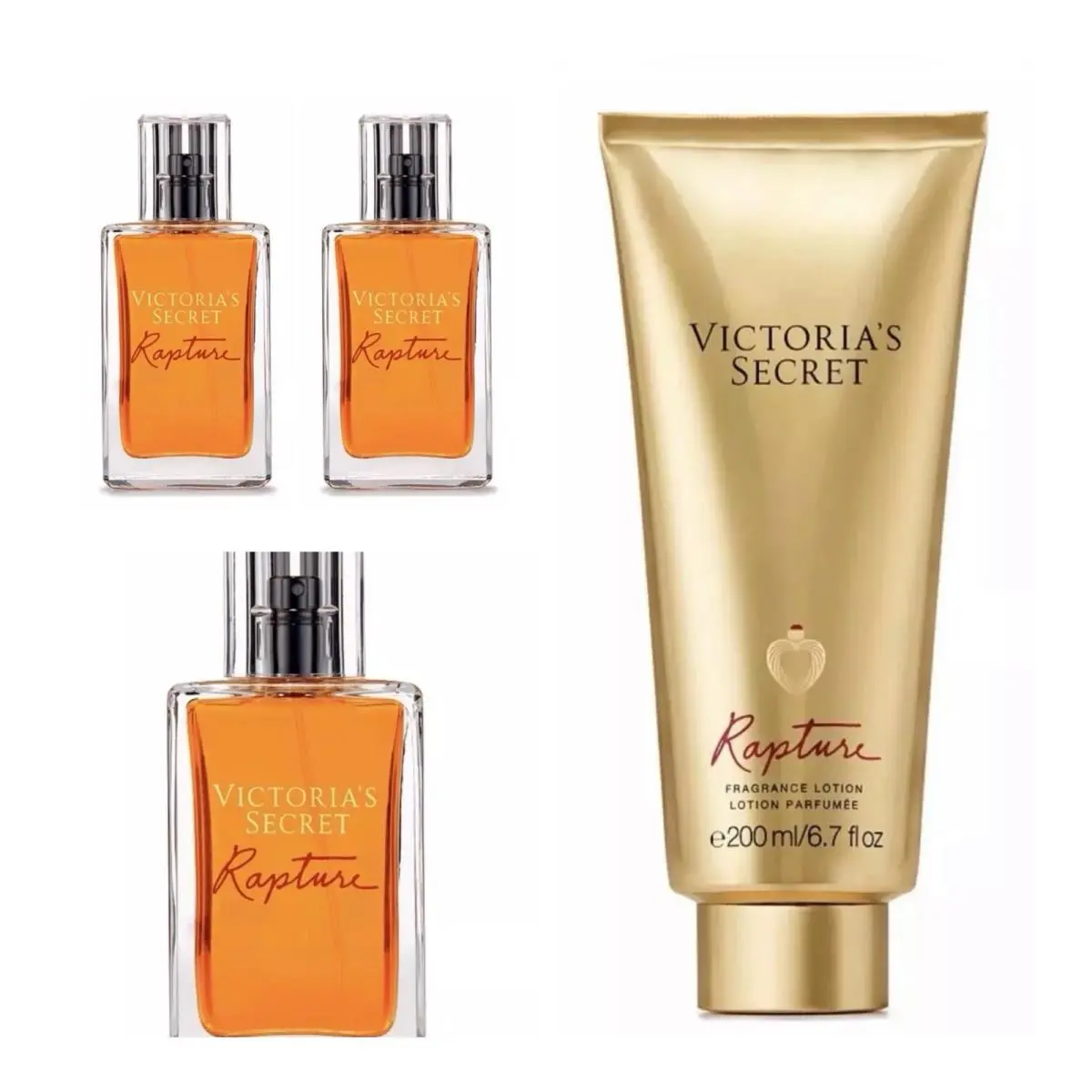 Victoria’s Secret Rapture Cologne 3.4 Fl.oz. 3 and Fragrance Lotion