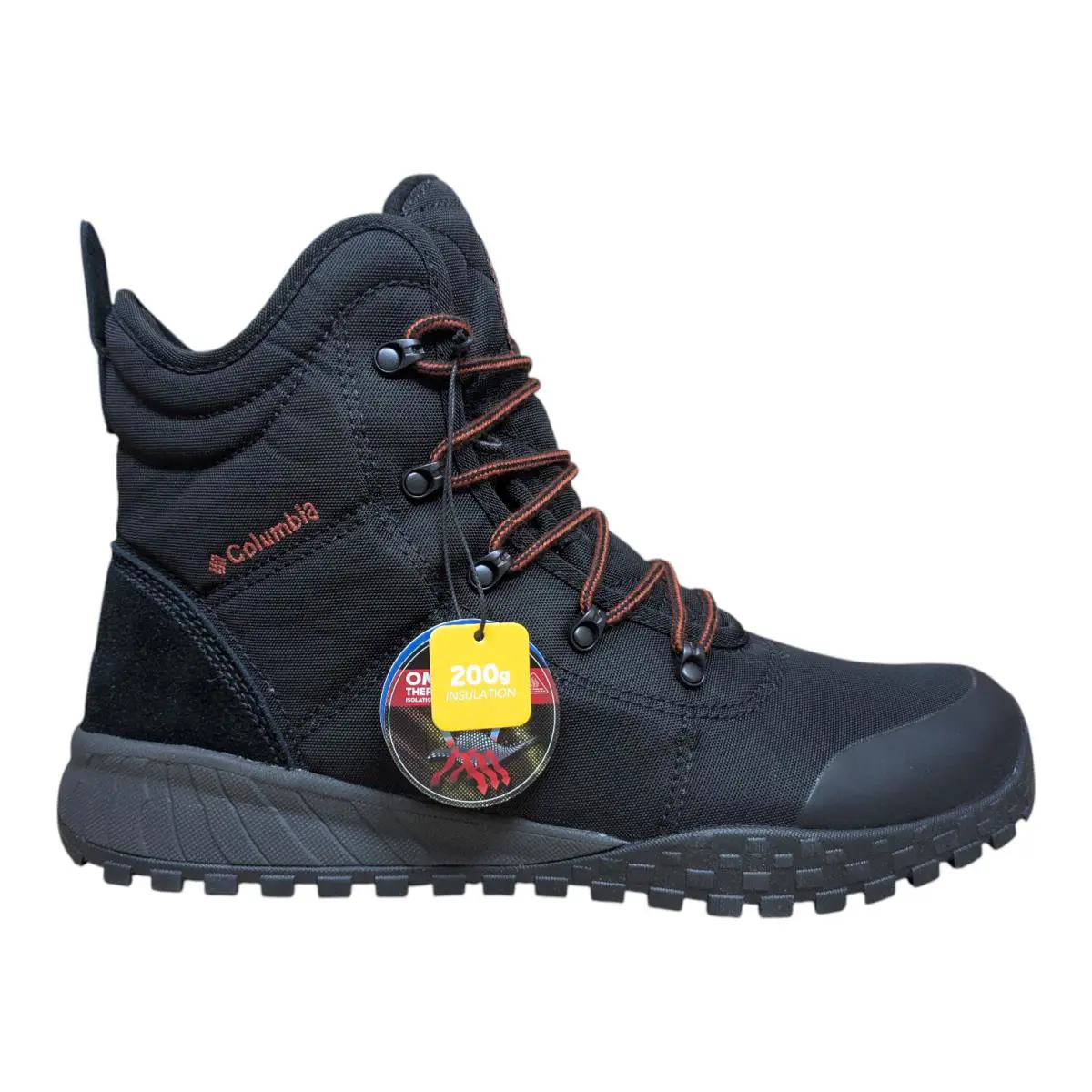 Columbia Men`s Fairbanks Omni-heat Boots - Black/rusty - US Size 12 - BM2806-010 - Black