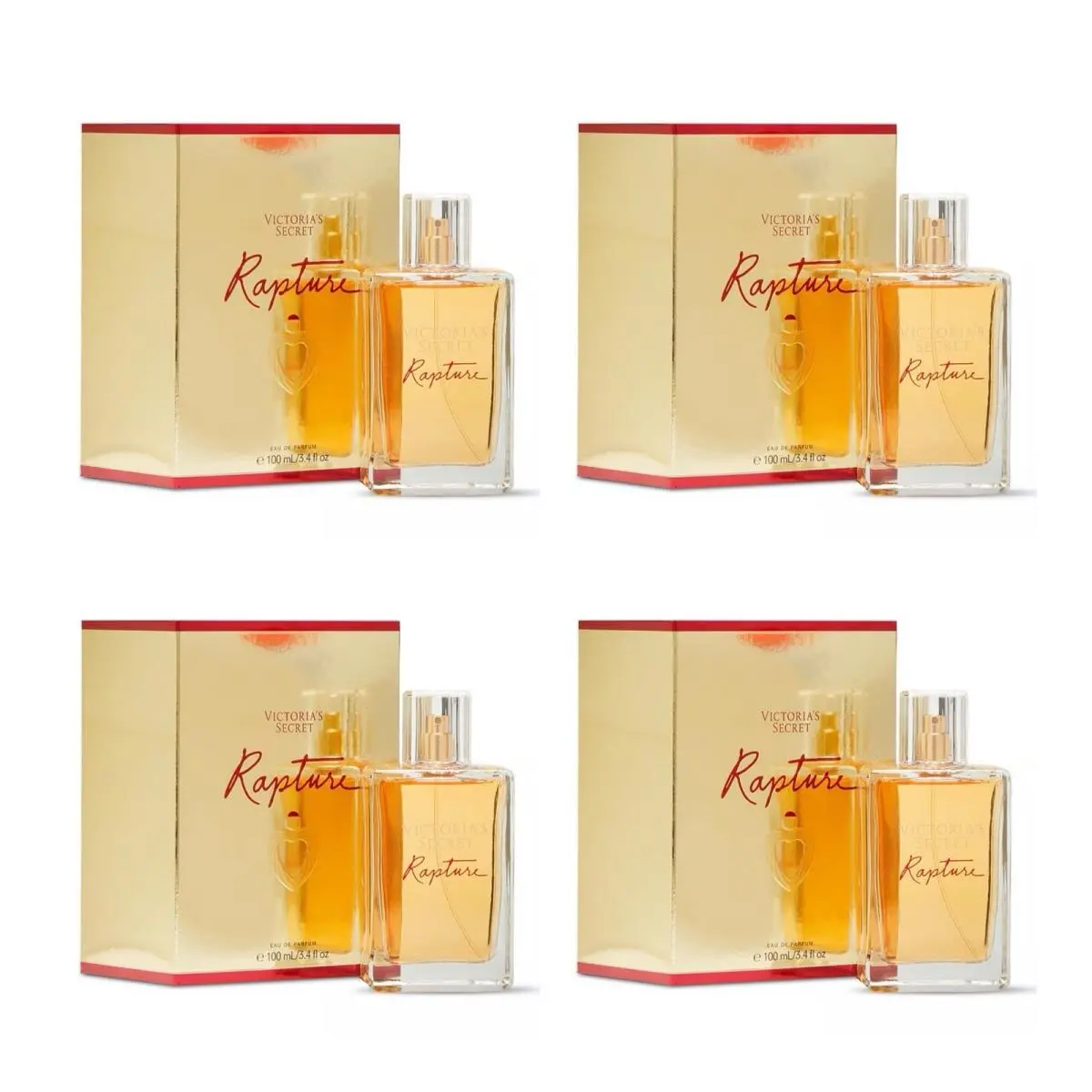 Victoria’s Secret Rapture Cologne 3.4 Fl.oz. Lot of 4