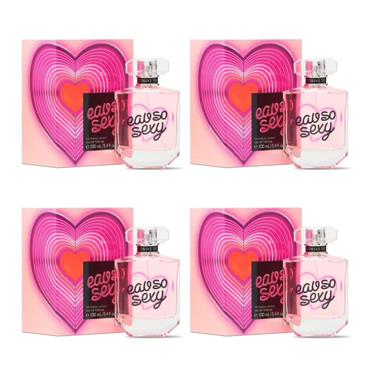 Victoria`s Secret Eau SO Sexy Eau de Parfum 3.4 Fl.oz. Lot of 4