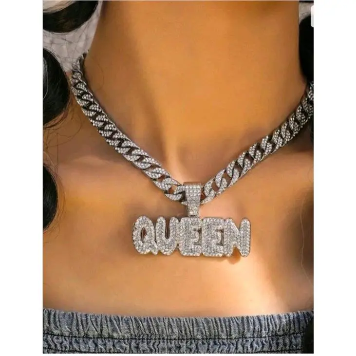 Swarovski Crown Necklace Silver Queen Princess Crown Pendant Necklace