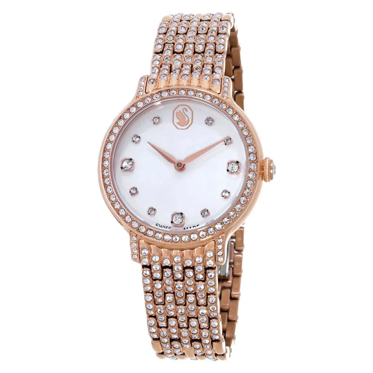 Imber Quartz Crystal Silver Dial Ladies Watch 5741227 by Swarovski