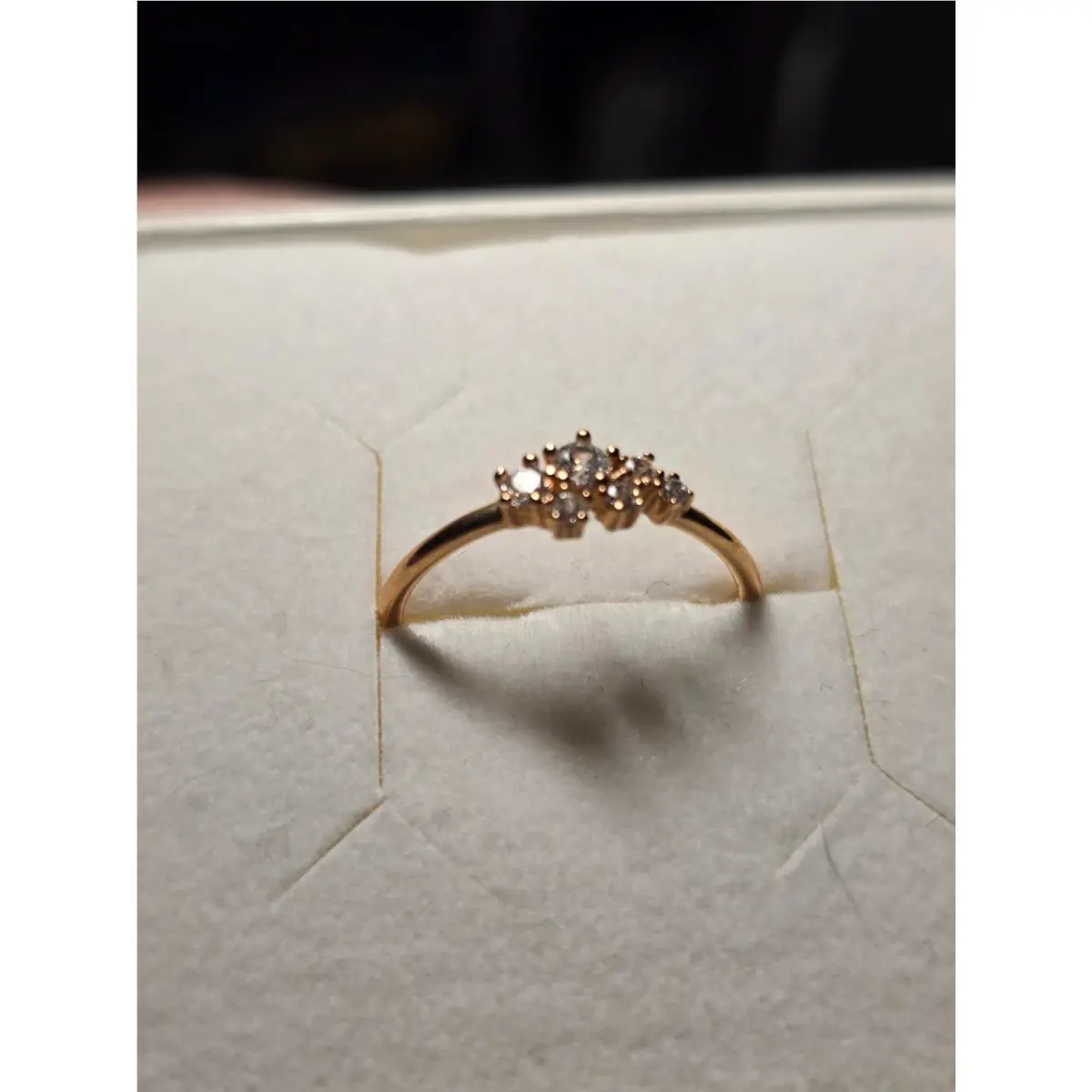Atelier Swarovski Sunmoon Ring Size 5.5 . Rose Gold Plated