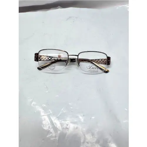 Luxe Eyewear-WLO320-Dark Brown Swarovski Crystal Frames Only 51-17-135