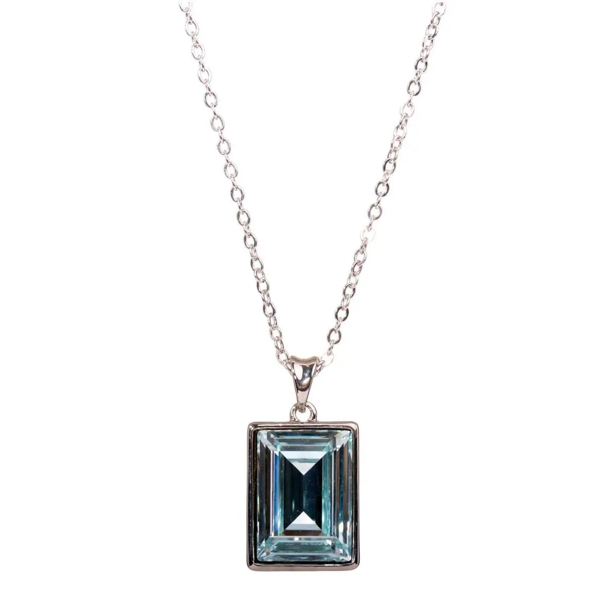 Crystals From Swarovski Rectangle Necklace Gold Plated 7163