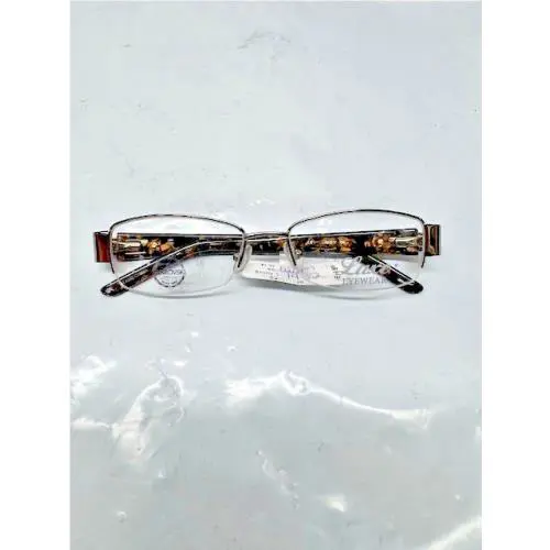 Luxe Eyewear-WLO308-Shiney Light Brown Swarovski Crystal Frames Only 52-17-135