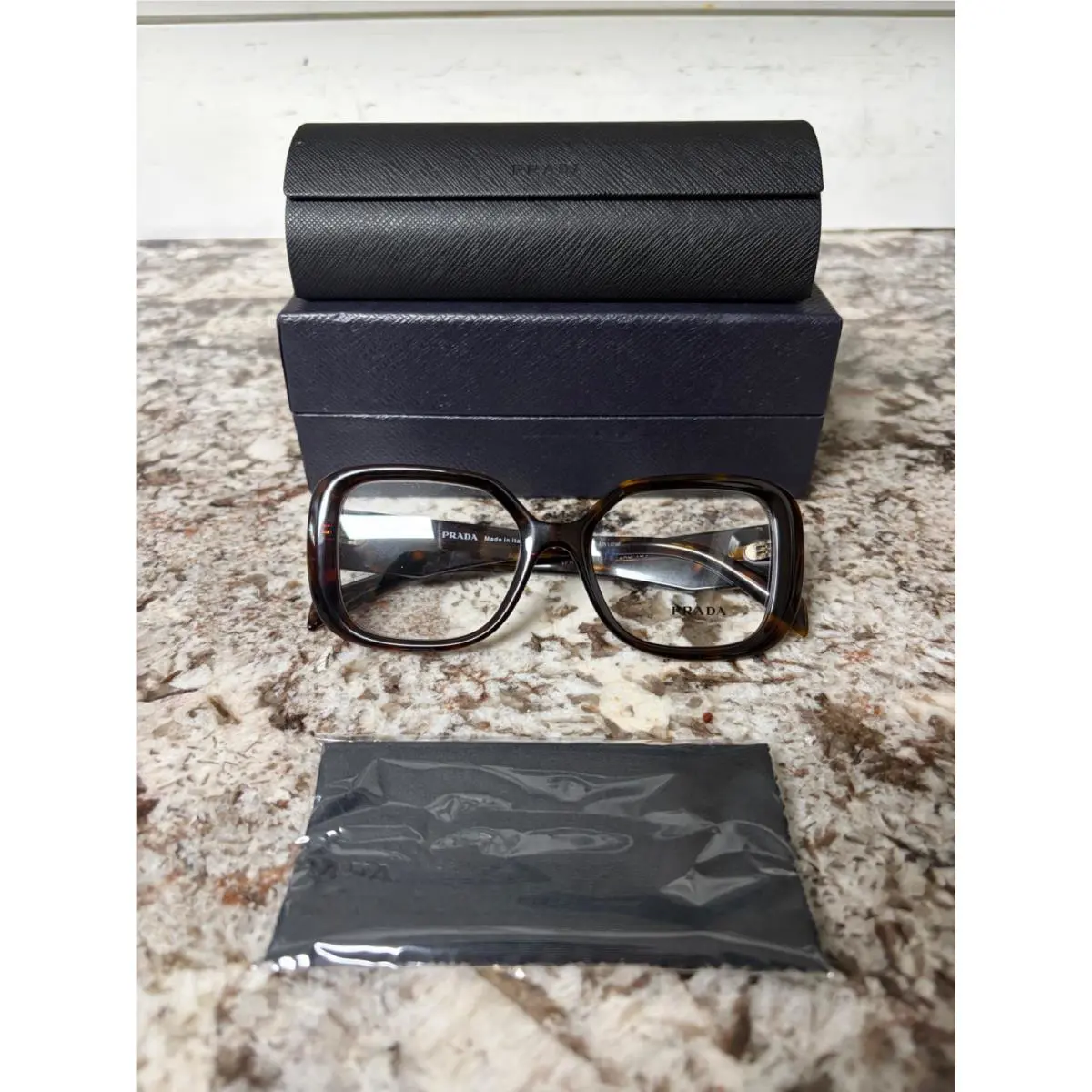 Tortoise Full Rim Vpr 10Z 2AU-101 Prada Eyeglasses 53-18-140