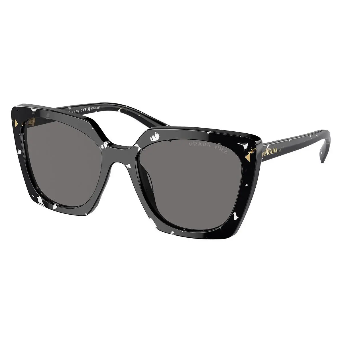 Woman Square Sunglasses PR23ZS 15S5Z1 Black Crystal Tortoise/grey 54mm by Prada