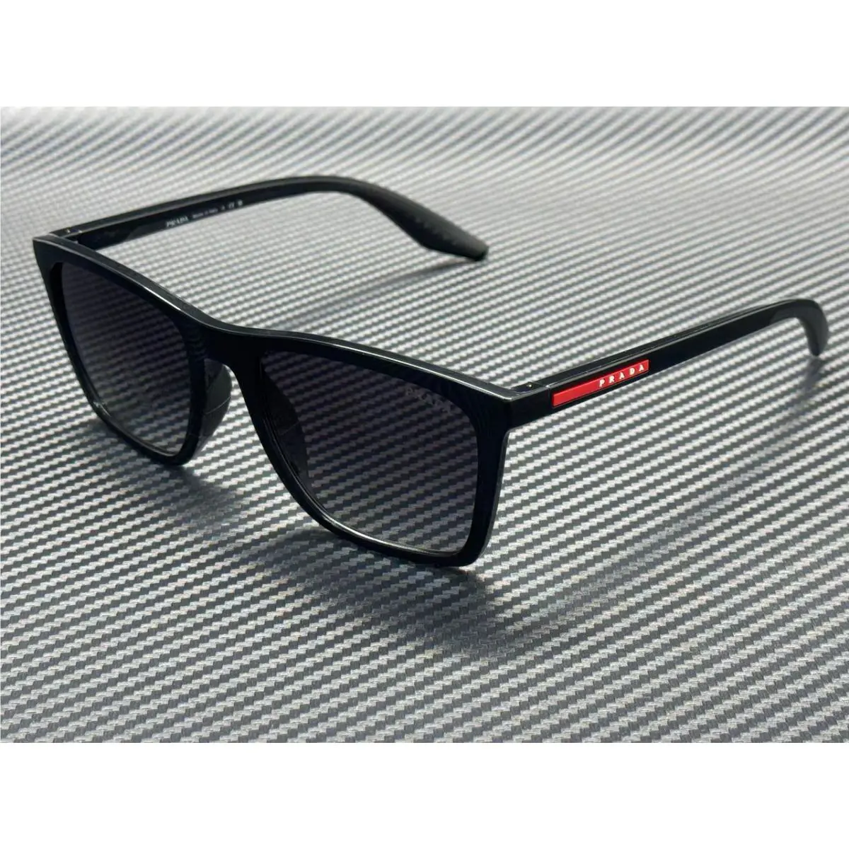 Prada Linea Rossa PS B08S 1AB09U Black Grey Gradient Men`s 56 mm Sunglasses